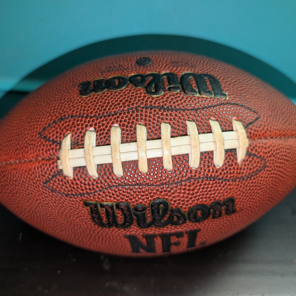 Wilsons Leather Brown Football with White Laces